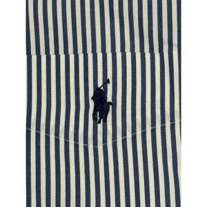 Ralph Lauren S/S Oxford Button Front‎ Shirt Men's XLT Striped Blue White